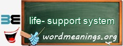 WordMeaning blackboard for life-support system